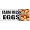 Signmission FARM FRESH EGGS BANNER SIGN organic range free milk dairy cheese brown B-96 Farm Fresh Eggs - alternate 1
